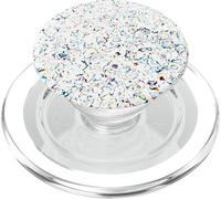 White Glitch Art Cool Minimalist Glitchy Pattern PopSockets PopGrip for MagSafe