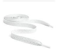 White Glitter Flat Shoelaces 120cm - Replacement Laces for Trainers