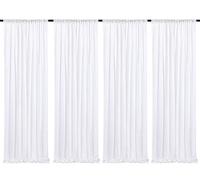 White Glitter Sequin Backdrop 4 Packs 2ftx8ft Shimmer Fabric Backdrop Luxury Panel Backdrop for Birthday Party Decoration