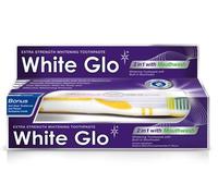 White Glo Extra Strength whitening Toothpaste 100ml Plus Toothbrush & flosser