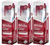 White Glo Extra Strength Whitening Toothpaste Professional Choice 150 gr (3 Packs) 3 PACK 50m Dental Floss Included as a Gift