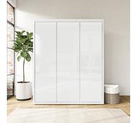 White Gloss 3 Door Wardrobe with Soft Close Doors - Lexi