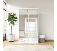 White Gloss Double Mirrored Wardrobe with Soft Close Doors - Lexi