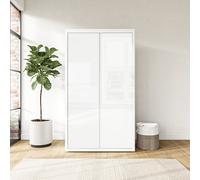 White Gloss Double Wardrobe with Soft Close Doors - Lexi