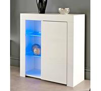 (White) Modern Matt Gloss Buffet Sideboards Display Cabinets with LED Lights