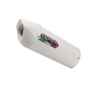 White glossy GPR Full System Exhaust Albus Evo4 Cata Yamaha Tracer 700 2020 2024