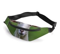 White Goat Belt Bag for Women Men Crossbody Fanny Pack Fashion Waist Packs with Adjustable Strap