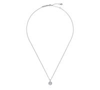 White Gold Coloured Soltell Cubic Zirconia Pendant Necklace