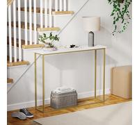(White & Gold) Console Table With Metal Leg, Vida Designs, Modern Hallway Table