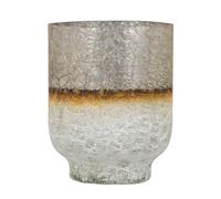 White Gold Glass Vase 15 x 15 x 19 cm