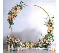 White Gold Metal Balloon Arch Frame For Wedding Flower Backdrop Decor
