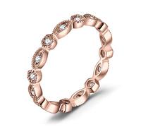 White Gold Plated 925 Sterling Silver Rings for Women, Simulated Diamond Milgrain Marquise Promise Ring Set, Anniversary Eternity Stacking Wedding Rings jewellery for Women