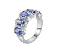 White Gold Rings Band, Wedding Bands Jewelry Elegant Band Created Sapphire White Gold Comfort Fit Size J 1/2