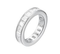 White Gold Rings Women, Wedding Band Eternity Au375 9K White Gold Band Ring with Moissanite Size M 1/2