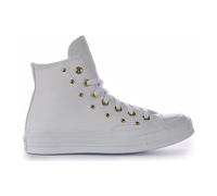 White Gold Studded High-Top Trainers - female - Converse - Sneakers - White - 8 UK - Shoes 8 UK