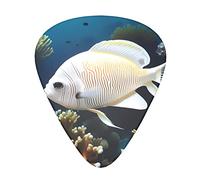 White-Golden Fish Guitar Plectrums Classical Triangle Bass Acoustic And Electric Guitar Plectrums For Guitarists 12 Pieces