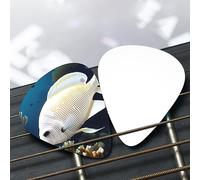 White-golden fish Patterned guitar pick set - (thin/medium/thick), widely compatible with all kinds of stringed instruments,
