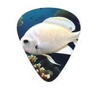 White-golden fish the 12-piece guitar picks include three picks: thin, medium and heavy. suitable for electric, acoustic and bass guitars of all strengths