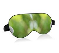 White Golf Ball Off A Steel Tee Green Pattern Eye Masks Cover Blocks Light Sleep Mask Shade Cover Blindfold Relaxing Eyeshade Cover with Adjustable Head Strap for Men Women Kids
