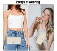 (White, Google 8) Suitable for Google 8A small Chanel style crossbody card bag leather case Google 8pro diamond bracket leather case