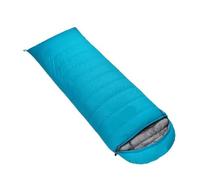 White Goose Down Adult Envelope Sleeping Bag Single Person Outdoor Camping Portable for Outdoors Camping(River blue 800g)