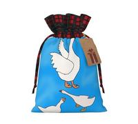 White Goose House Two Color Drawstring Gift Bag M Beautiful Convenient Suitable For Christmas Birthdays