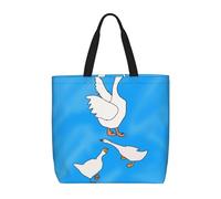 White Goose House Women's Casual Tote Bags, Reusable Tote Shoulder Bags, Multi-Function Large Capacity Shopping Bags
