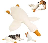 White Goose Plush Stuffed Dog Chew Toy, Big Animal Companion Suitable For All Breeds, Interactive Pet Supplies For Fun Playtime And Puppy Comfortable Training Aids 190cm