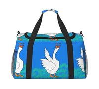 White Goose Spread Its Wings Hand Travel Bag.Fashionable Design, Large Storage Capacity, Suitable For Business Trips And Short Trips., Black, One Size