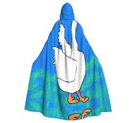 White Goose Spread Its Wings Hooded Cape. Unisex, Festive And Fun Cape For Themed Parties, Halloween And Special Occasions, One Size Fits All.