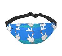 white goose spread its wings Travel Fashion Waist Bag, Suitable for Sports, Running, Cycling, Traveling, Fishing Boys Large Crossbody Waist Bag,