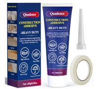 White Grab Adhesive Heavy Duty, Quadenece 250g All-Purpose Construction Adhesive Tile Glue- Bonds Concrete, Tie, Wood, Ceramic - For DIY, Indoor & Outdoor Use - Weatherproof, Professional Strength