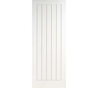 White Grained Cottage Internal Door - Moulded 5 Panel Textured Primed Interior Door, Reversible and Trimmable Design (1981 x 686mm)