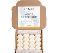 White Grapefruit Soy Wax Melts 16 Pack | Bright, Tangy & Uplifting | Natural, Vegan & Plastic Free | Up to 96 Hrs Scent | Pet Safe | Handmade in UK - Fosse Living