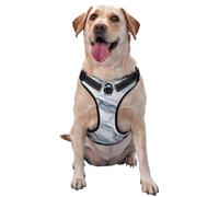 White Gray Color Luxury Marble No Pull Dog Harness Adjustable Reflective Oxford Easy Control Medium Large Dog Harness
