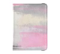 White Gray Ink Art Painting Leather Passport and Vaccine Card Holder Combo Travel Passport Wallet Passport Holder Case for Women and Men Waterproof
