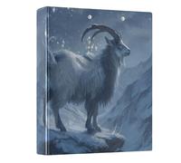 White Gray Mountain Goat 3 Ring Binders 1.5 Inch Clear View Three Ring Binders Versatile Binder Fits 200 Sheets 1 Pack