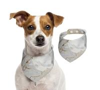 White Gray Silver Pearly Gold Brush Marble,Dog Bandanas Cotton Pet Scarf Adjustable Bibs for Pet,S