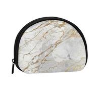 White Gray Silver Pearly Gold Brush MarbleSmall Makeup Sanitary Napkin Storage Bag,Women's Cosmetic Coin Purse