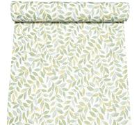 Green White Leaf Wallpaper Floral Textured Paste The Wall Feature Hallway Study