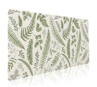 White Green Plant Flowers Mouse Pad XXL Tropical Fern Botanical Leaves Extended Desk Mat 90X40cm Non-Slip Rubber Base Stitched Edge Large Mousepad for Gaming Laptop Computer Desktop 35.4×15.7 Inch