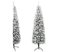 (white and green, 240 cm) vidaXL Slim Artificial Half Christmas Tree with Stand Multi Colours/Sizes