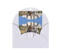 White Greeting Card â€“ Funny Donkey Print Blank Blessed Card for Birthday, Wedding, Valentine's Day & Party Invitation