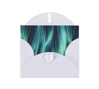 White Greeting Card DLXW Linear Aurora Pattern for Christmas, Children's Birthday, Valentine's Day, Wedding Anniversary & Party Invitation