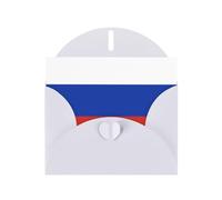 White Greeting Card Set with Envelopes â€“ Russian Flag Print Blank Cards for Birthday, Valentine's Day & Party Invitations
