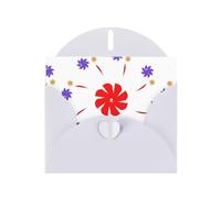 White Greeting Card YYHWHJDE Eight-way rotating flower Picture Perfect for Valentine's Day, Wedding Anniversary & Party Invitations