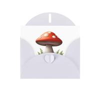 White Greeting Card YYHWHJDE Mushroom Cottage Picture Perfect for Valentine's Day, Wedding Anniversary & Party Invitations