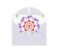 White Greeting Card YYHWHJDE Rotating purple flowers Picture Perfect for Valentine's Day, Wedding Anniversary & Party Invitations