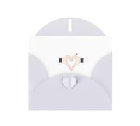 White Greeting Card YYHWHJDE Two hearts holding hands Picture Perfect for Valentine's Day, Wedding Anniversary & Party Invitations