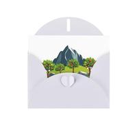 White Greeting Card YYHWHJDE Wild fruit trees on the mountain Picture Perfect for Valentine's Day, Wedding Anniversary & Party Invitations